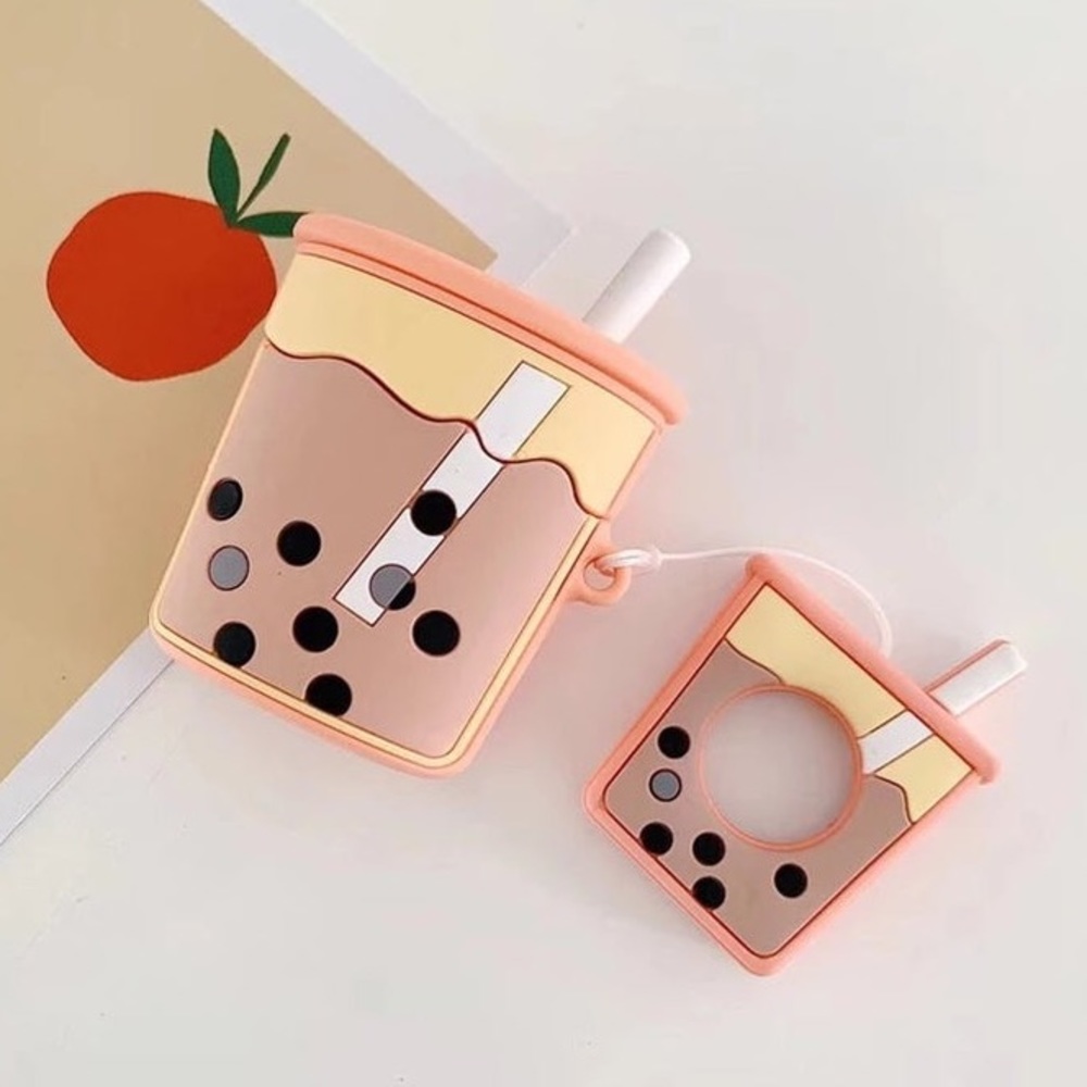 NEW- BOBA SILICONE AIRPODS CASE (ORANGE)